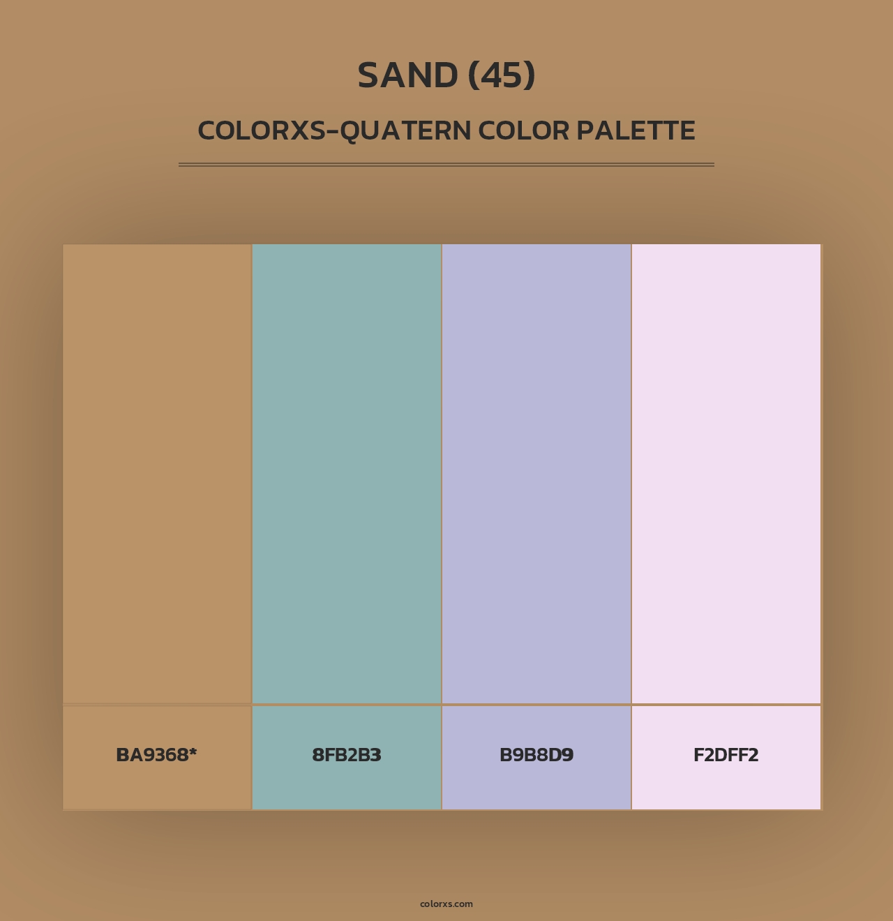 Sand (45) - Colorxs Quad Palette