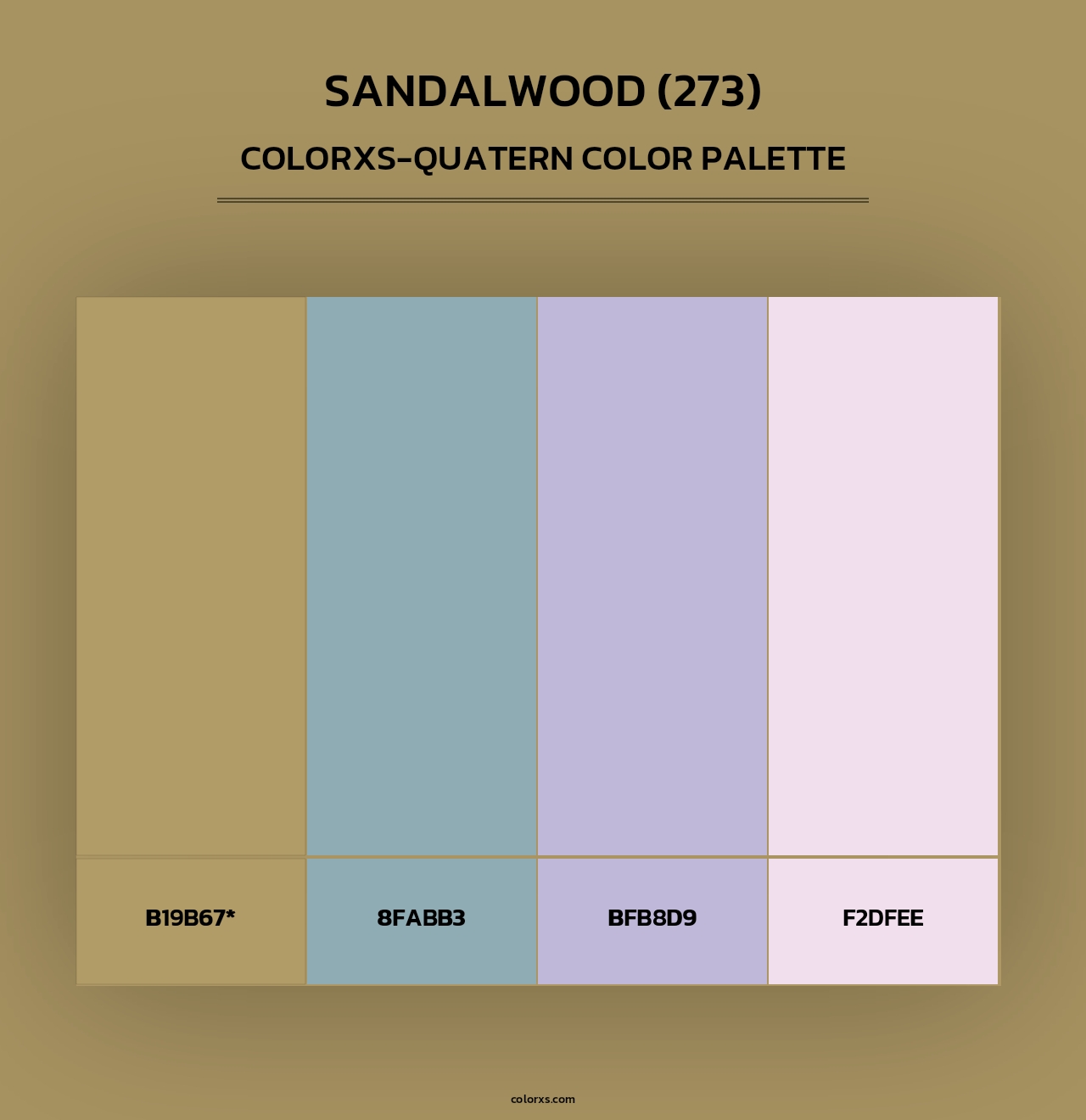 Sandalwood (273) - Colorxs Quad Palette