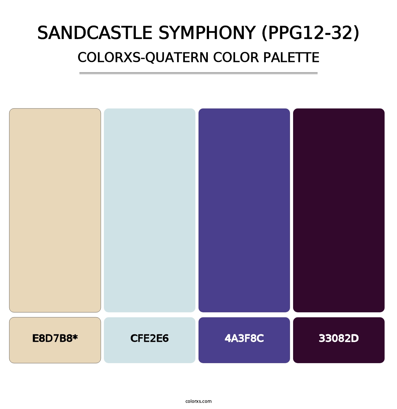 Sandcastle Symphony (PPG12-32) - Colorxs Quad Palette
