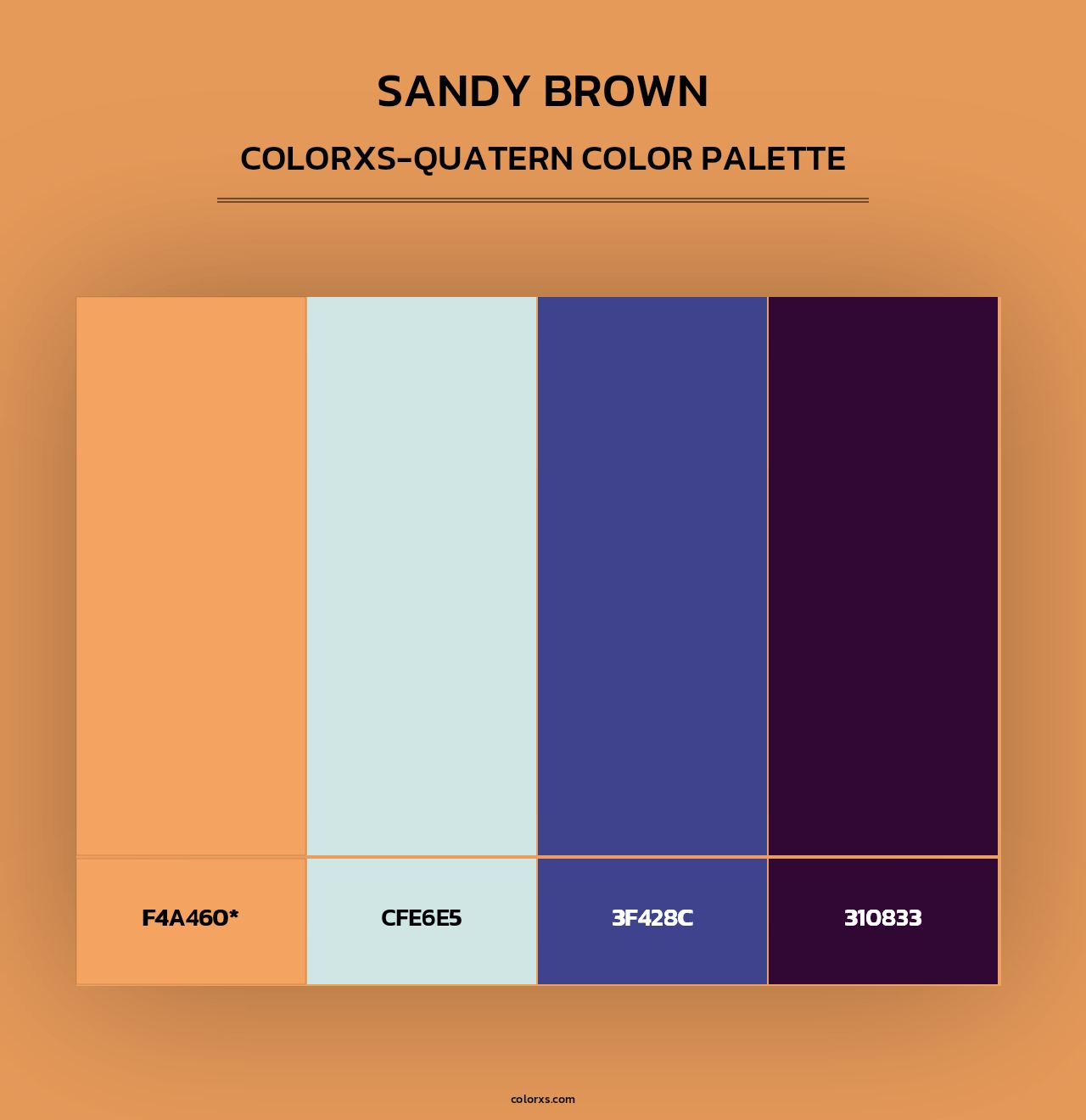Sandy Brown - Colorxs Quad Palette
