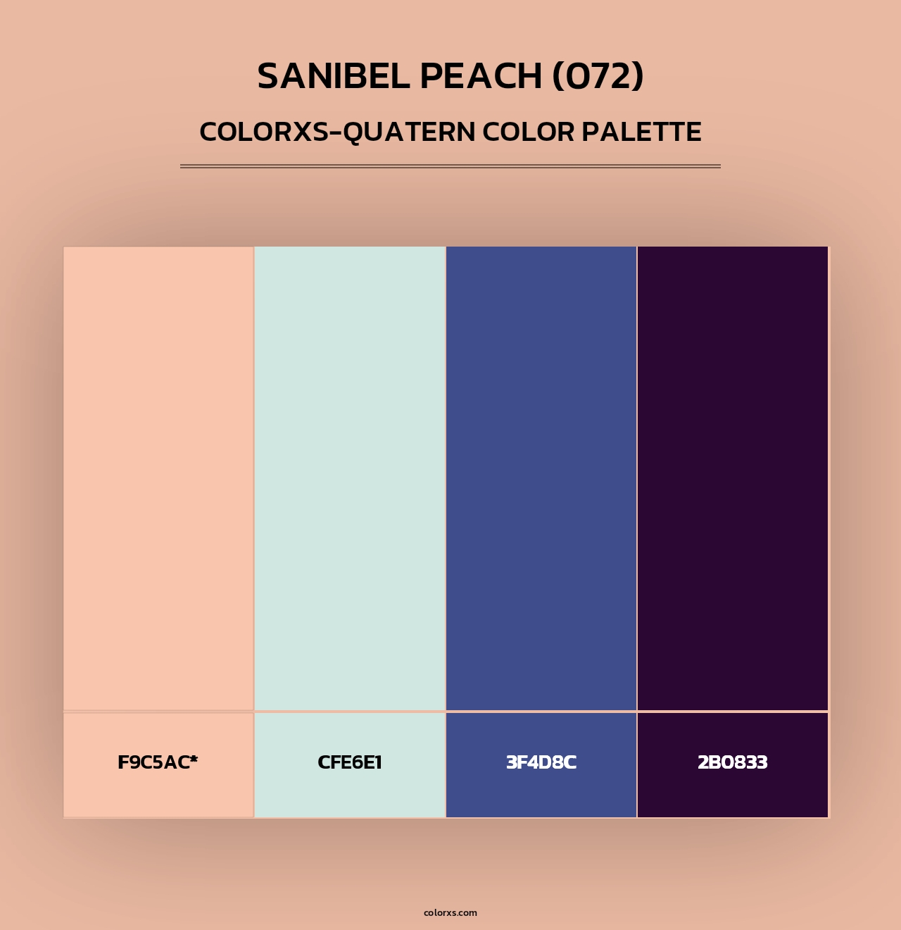 Sanibel Peach (072) - Colorxs Quad Palette