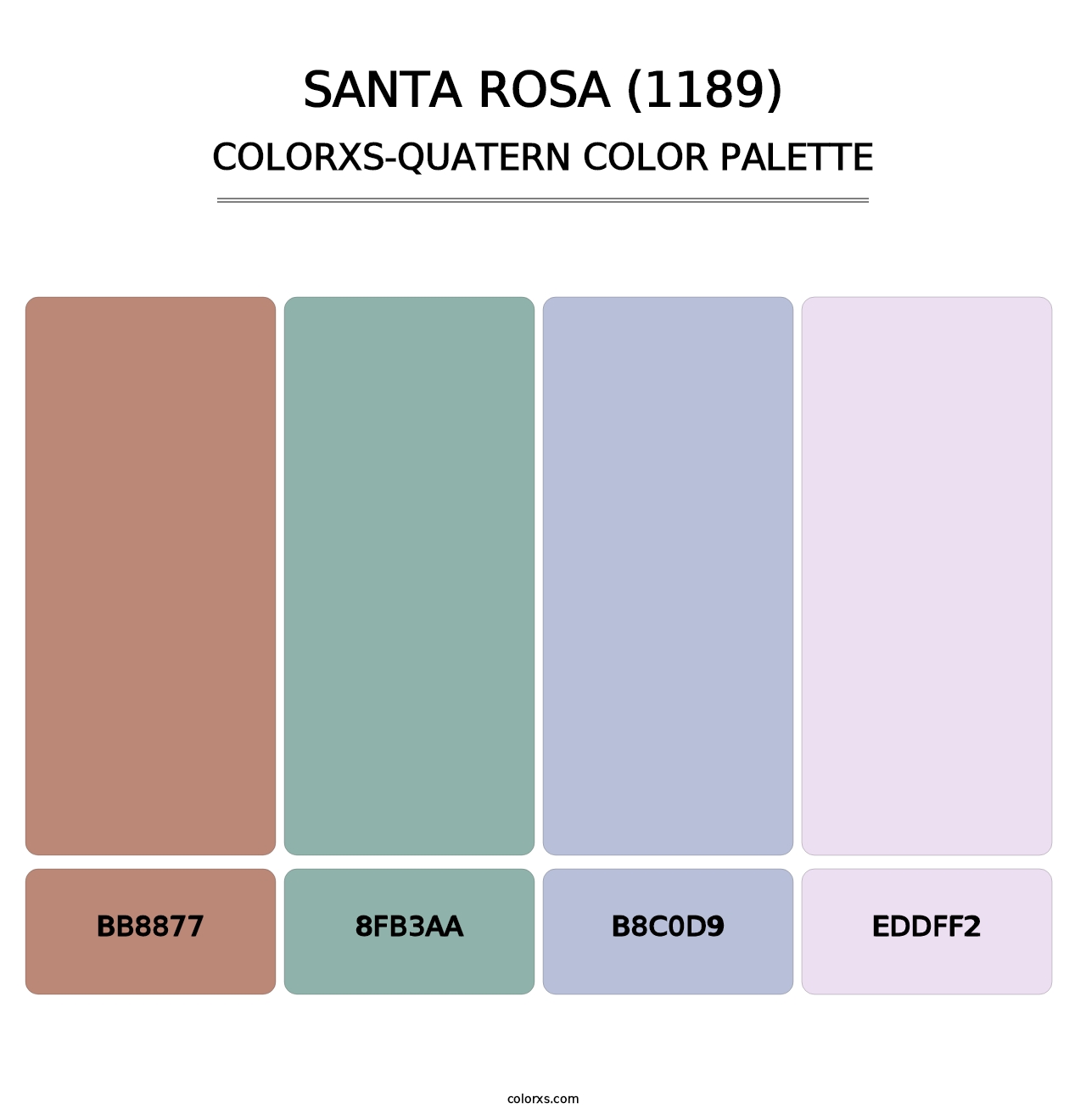 Santa Rosa (1189) - Colorxs Quatern Palette