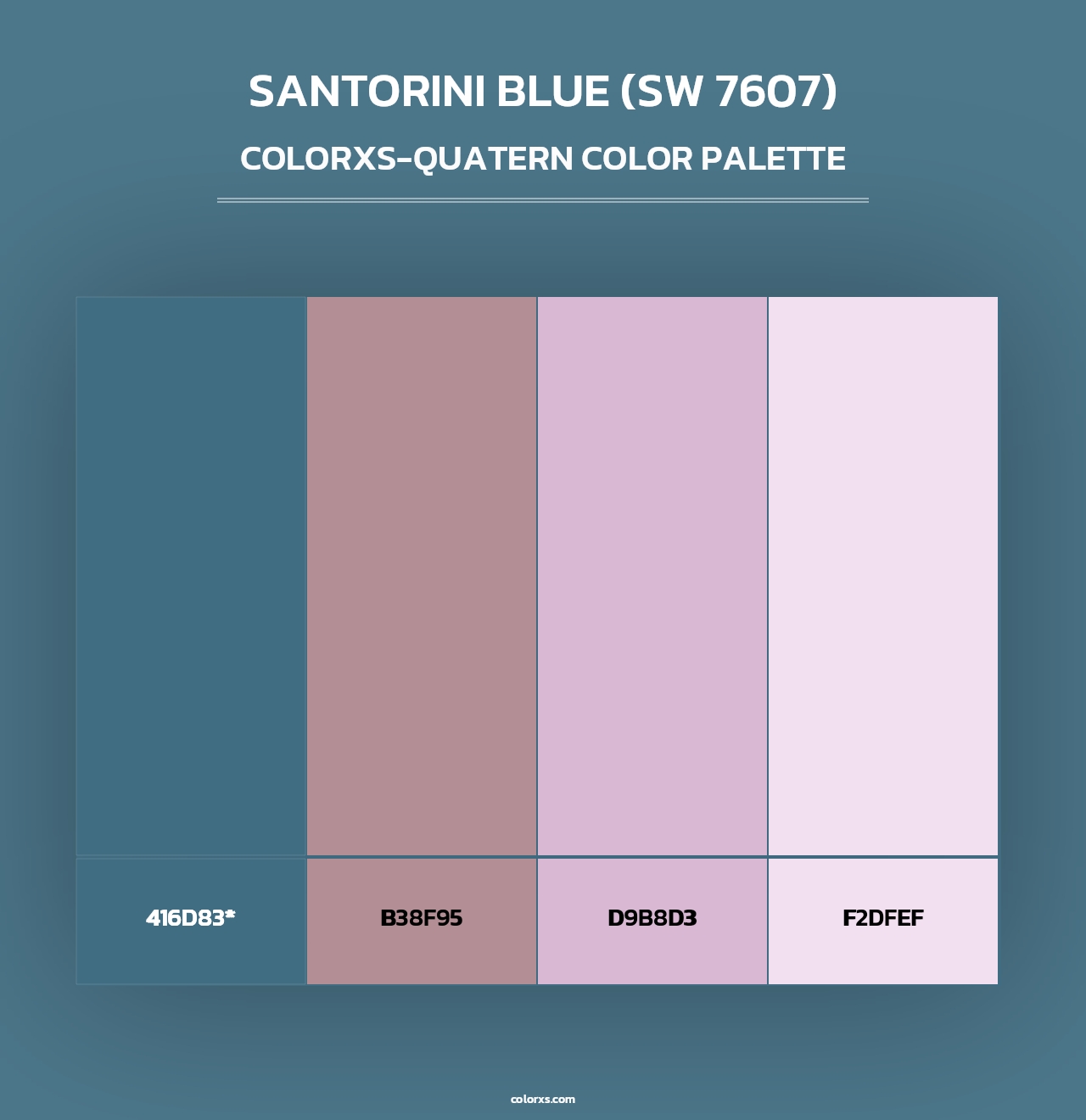 Santorini Blue (SW 7607) - Colorxs Quad Palette