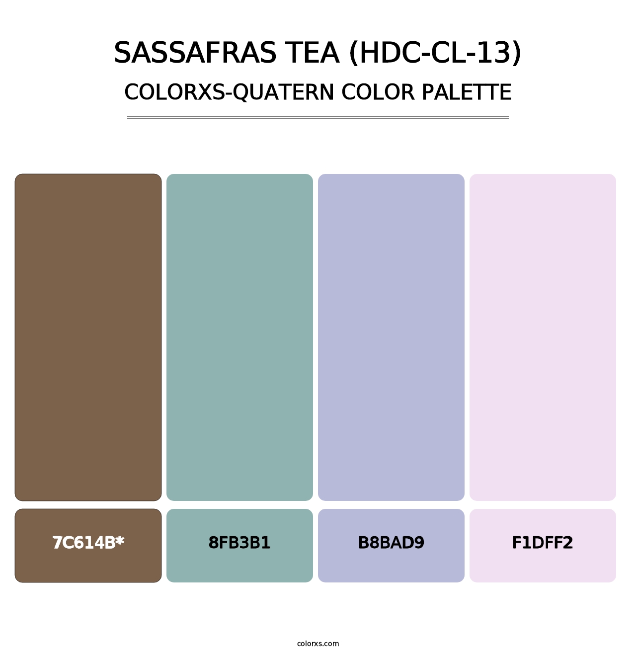 Sassafras Tea (HDC-CL-13) - Colorxs Quatern Palette