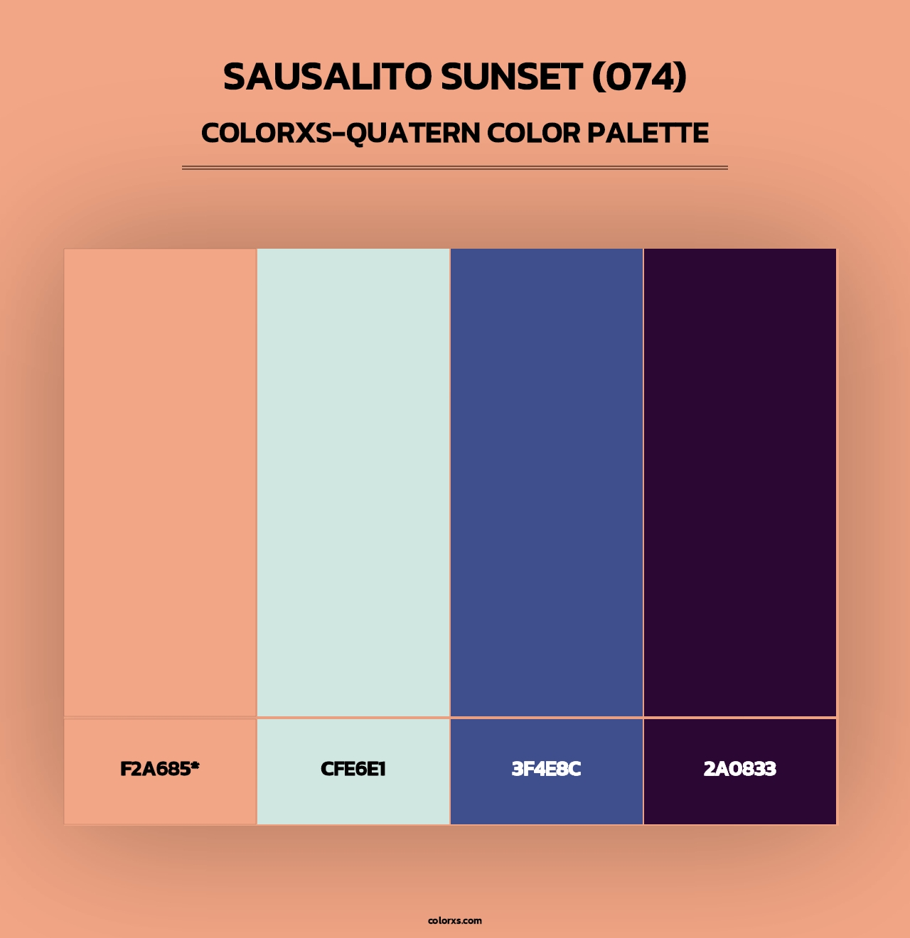 Sausalito Sunset (074) - Colorxs Quad Palette