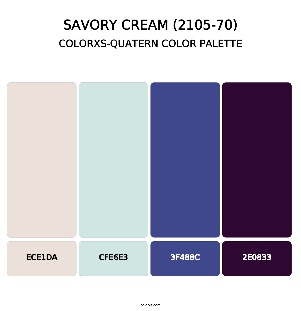Savory Cream (2105-70) - Colorxs Quatern Palette