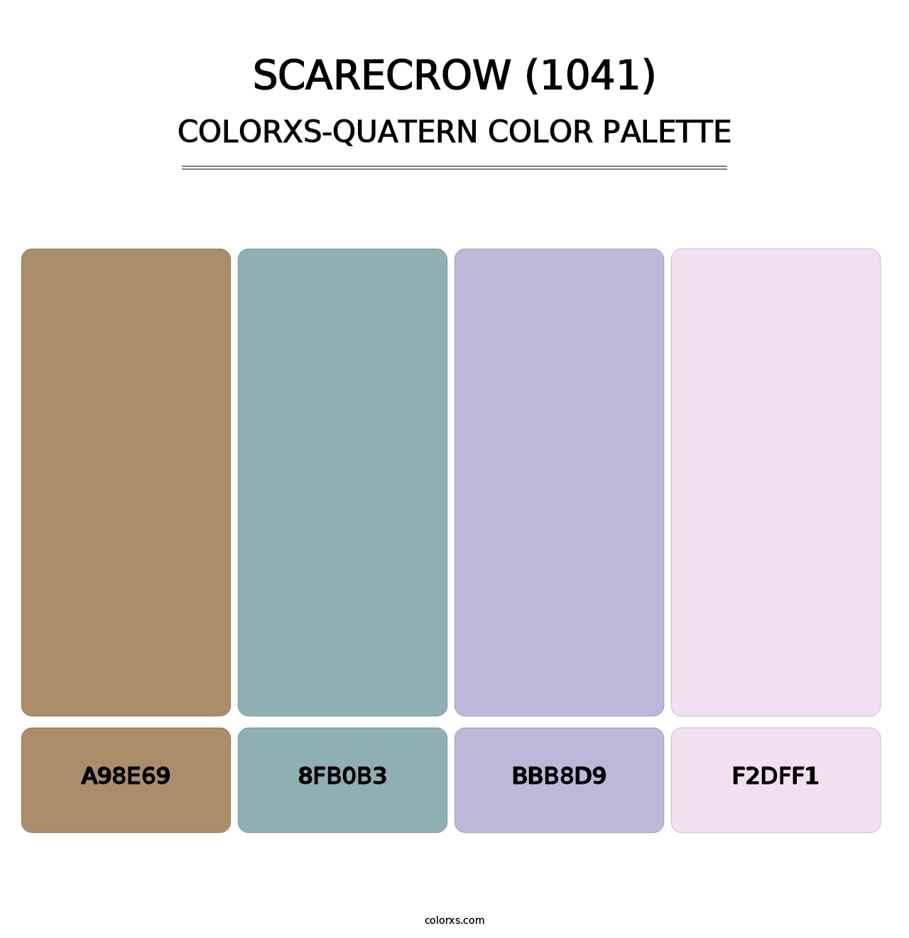 Scarecrow (1041) - Colorxs Quatern Palette