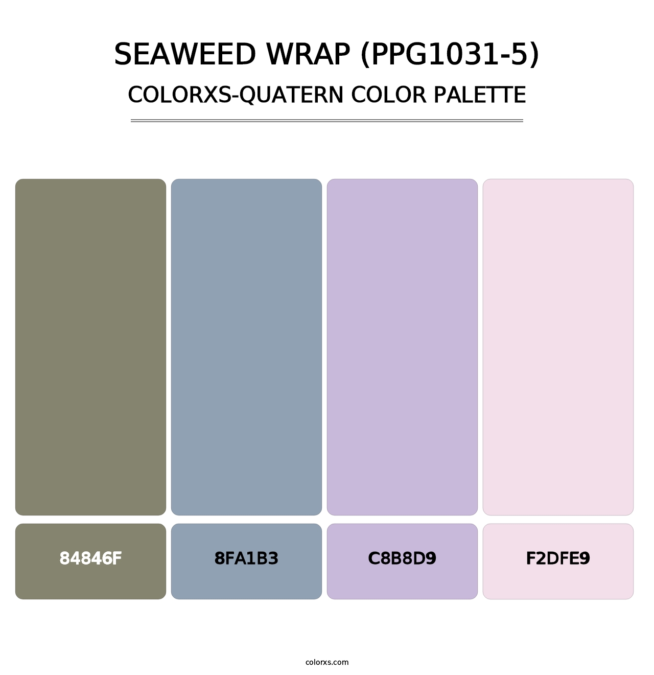 Seaweed Wrap (PPG1031-5) - Colorxs Quatern Palette