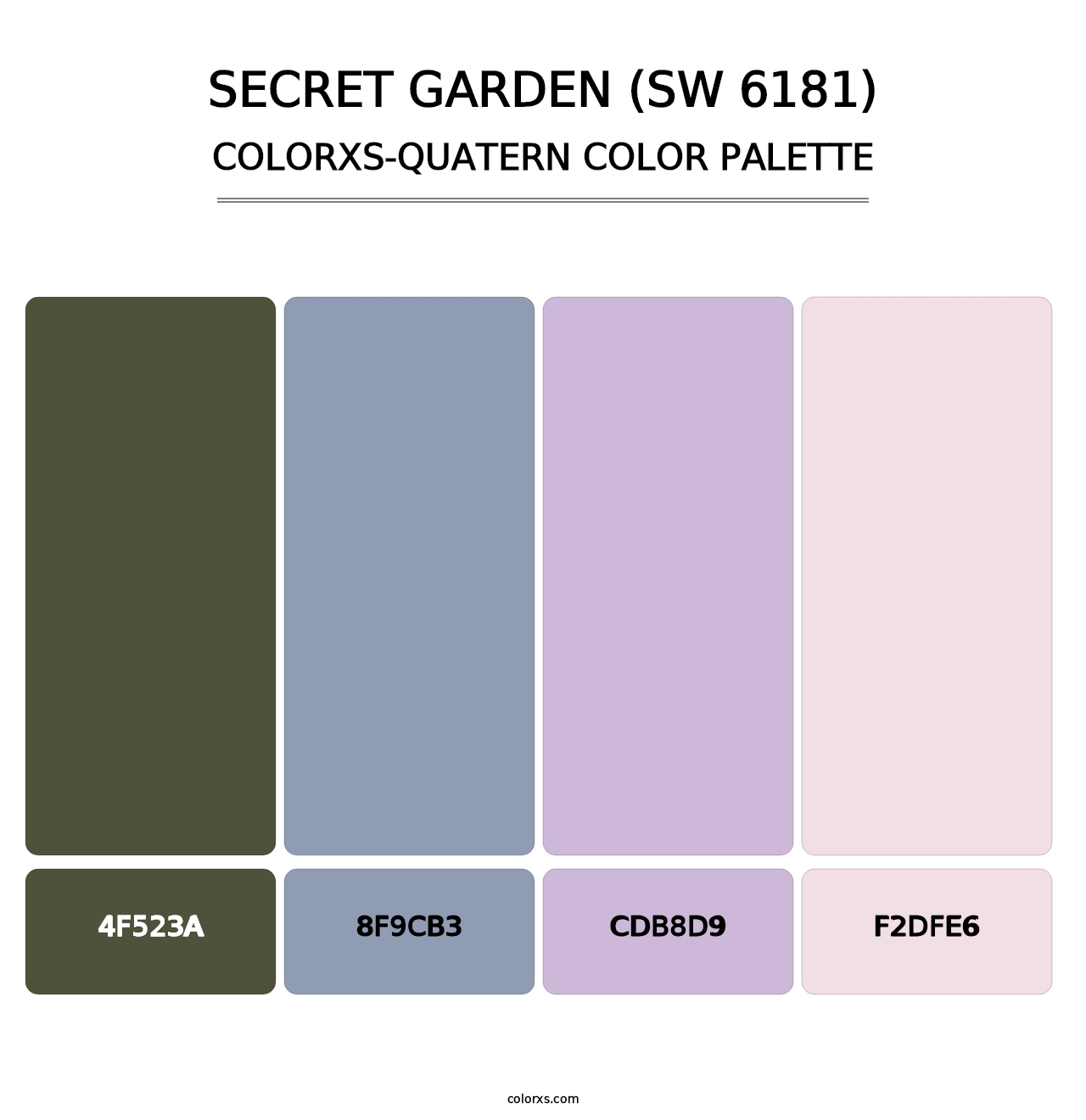 Secret Garden (SW 6181) - Colorxs Quatern Palette