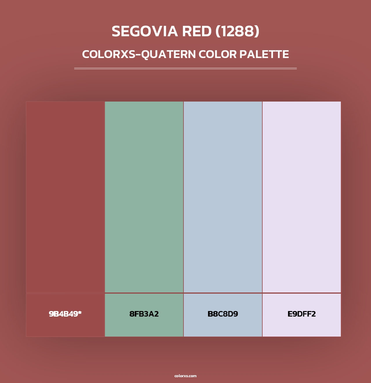 Segovia Red (1288) - Colorxs Quad Palette