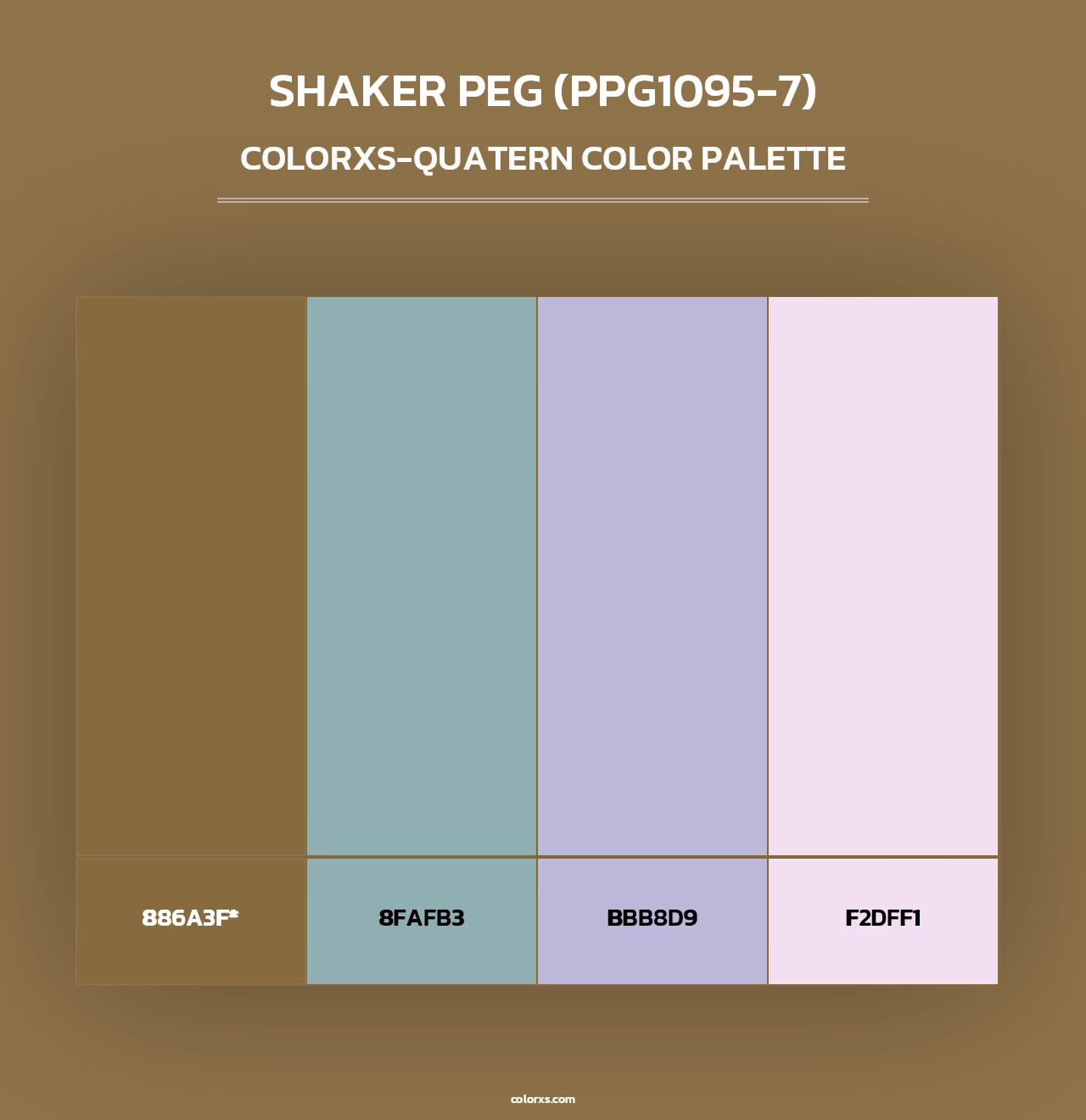 Shaker Peg (PPG1095-7) - Colorxs Quad Palette