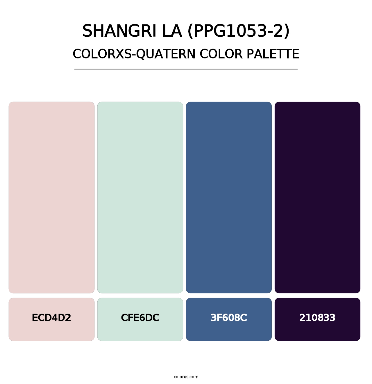 Shangri La (PPG1053-2) - Colorxs Quatern Palette