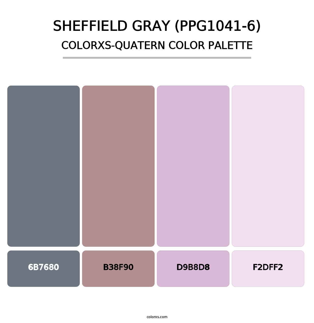 Sheffield Gray (PPG1041-6) - Colorxs Quatern Palette