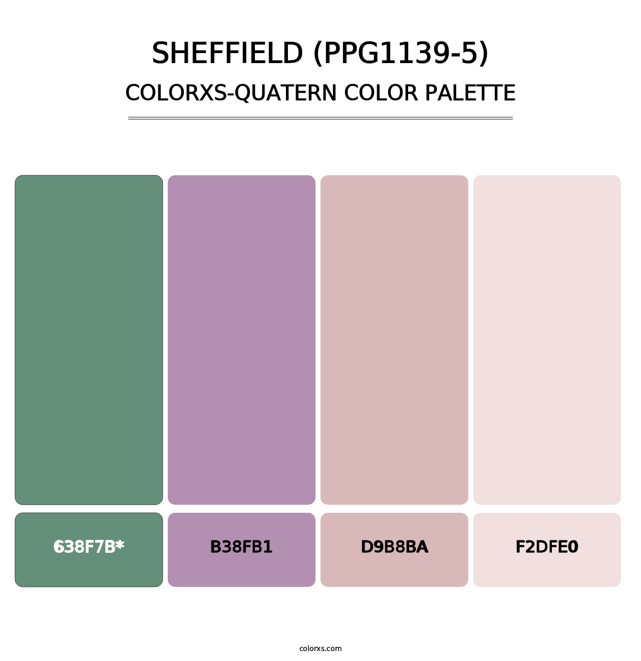 Sheffield (PPG1139-5) - Colorxs Quatern Palette