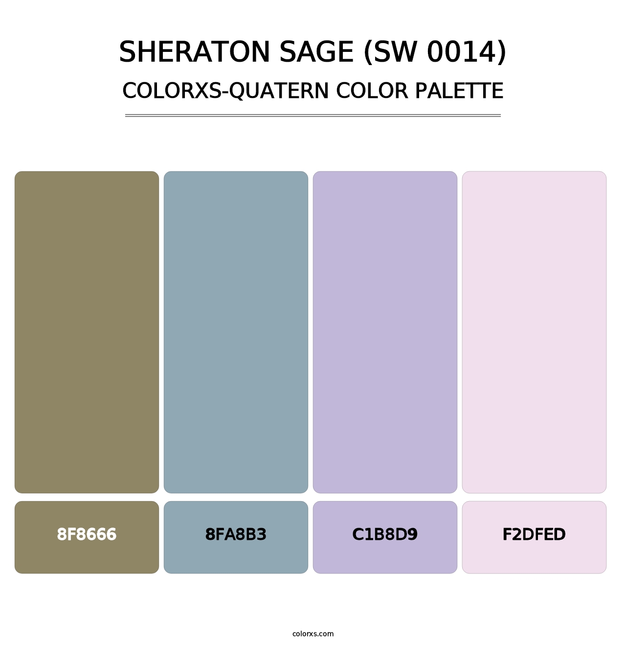 Sheraton Sage (SW 0014) - Colorxs Quatern Palette
