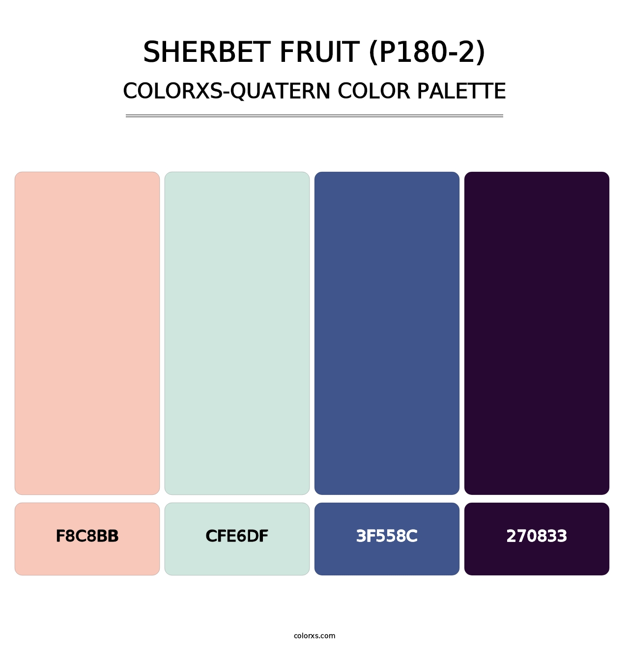 Sherbet Fruit (P180-2) - Colorxs Quatern Palette