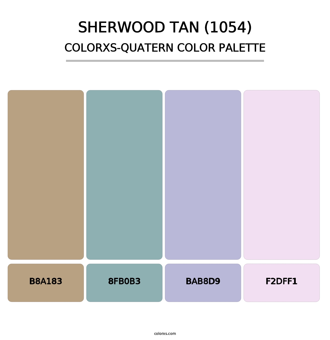 Sherwood Tan (1054) - Colorxs Quatern Palette