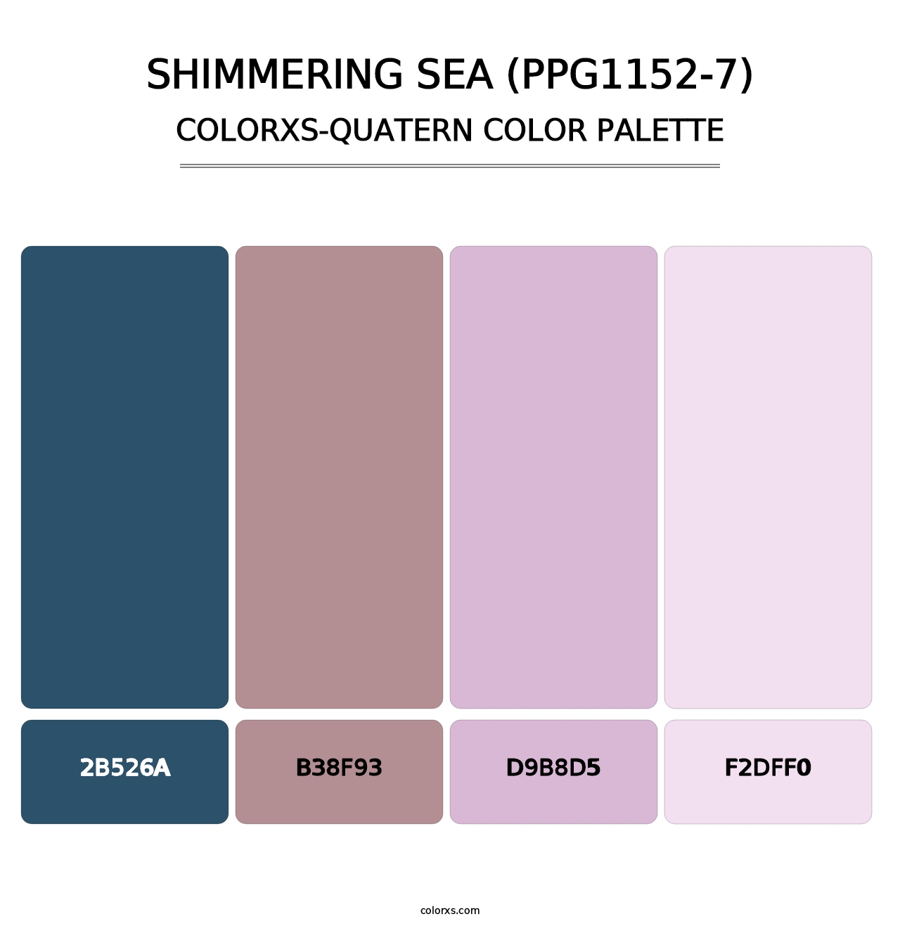 Shimmering Sea (PPG1152-7) - Colorxs Quatern Palette