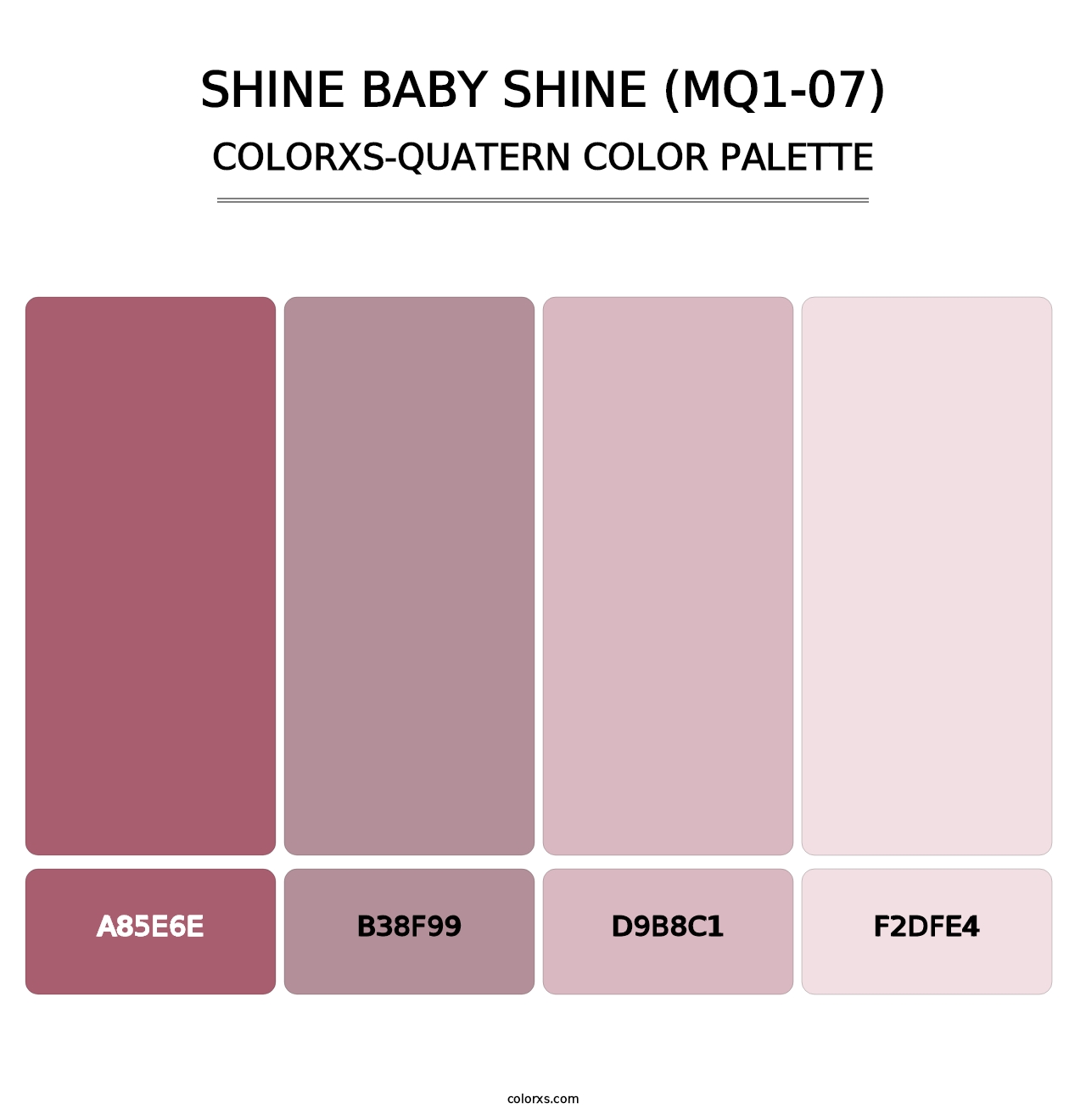 Shine Baby Shine (MQ1-07) - Colorxs Quatern Palette