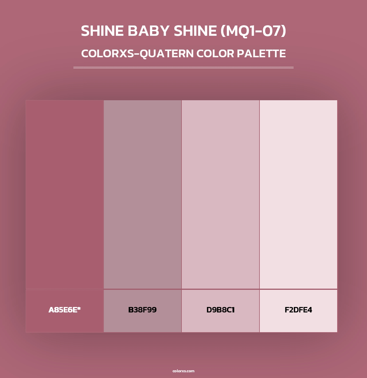 Shine Baby Shine (MQ1-07) - Colorxs Quad Palette