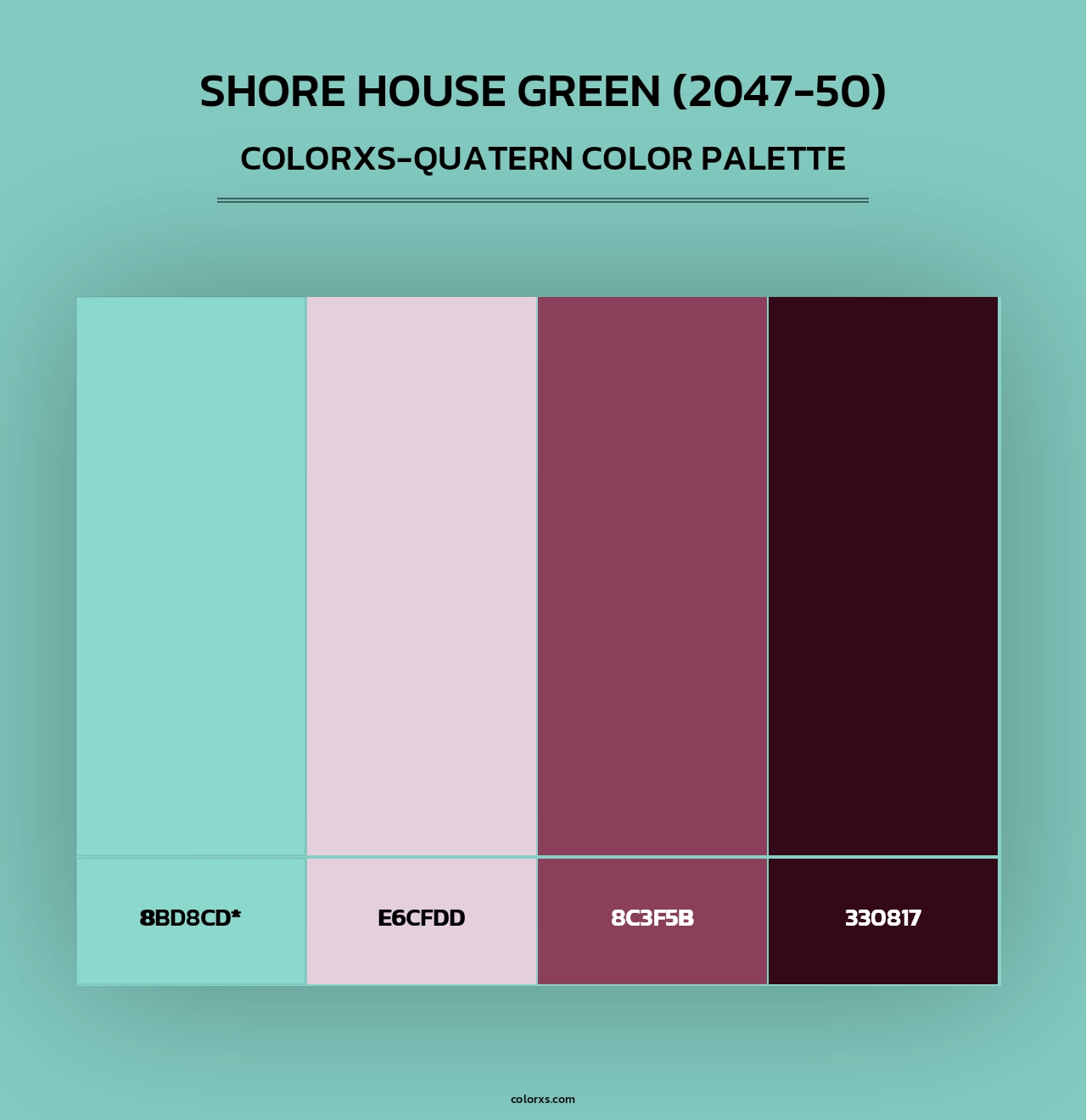 Shore House Green (2047-50) - Colorxs Quad Palette
