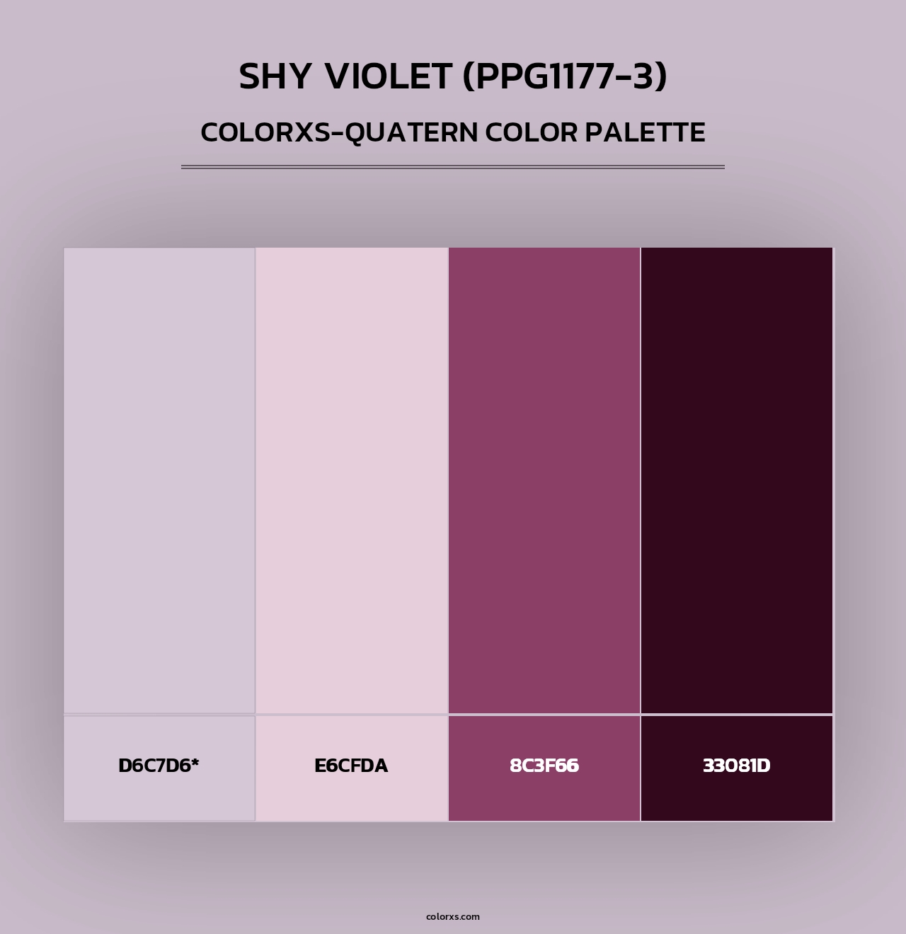 Shy Violet (PPG1177-3) - Colorxs Quad Palette