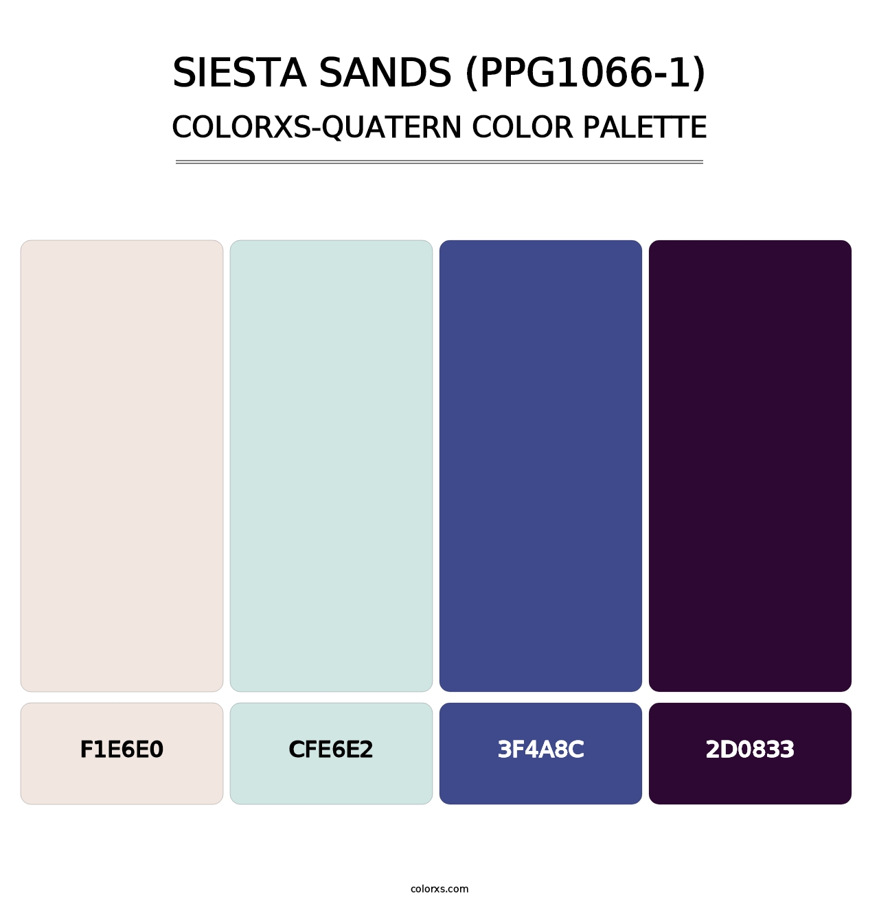 Siesta Sands (PPG1066-1) - Colorxs Quatern Palette