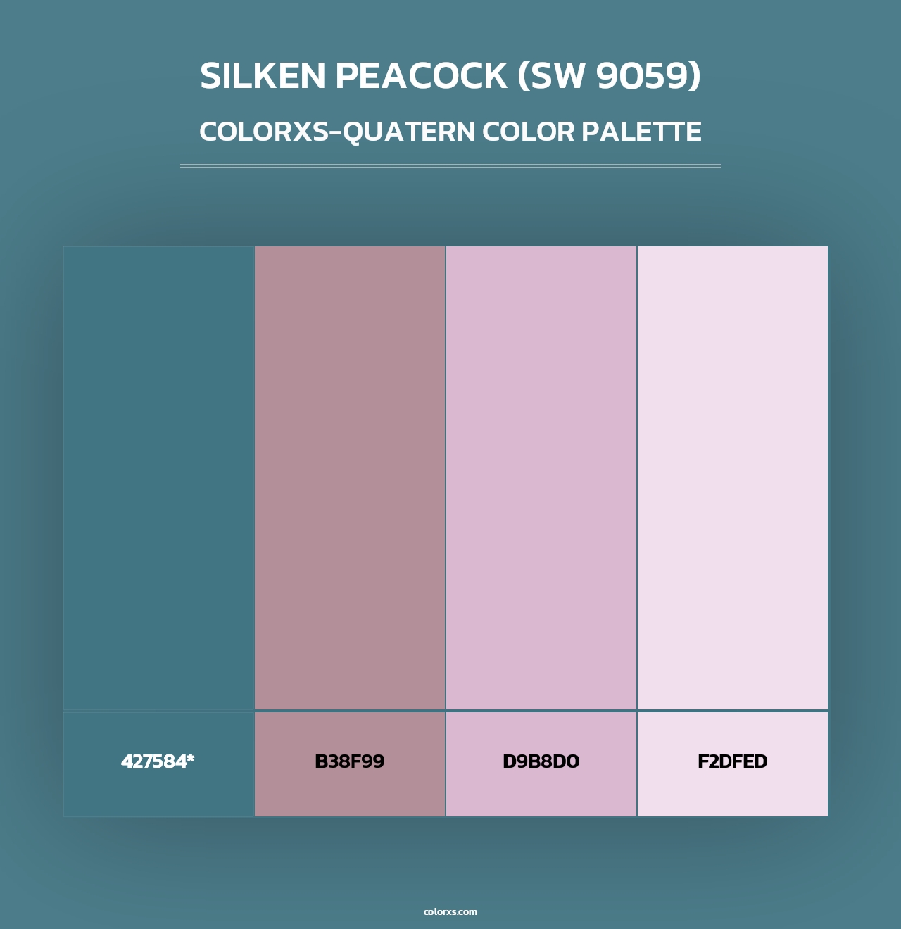 Silken Peacock (SW 9059) - Colorxs Quad Palette