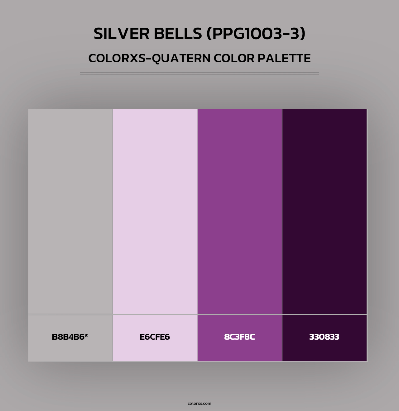 Silver Bells (PPG1003-3) - Colorxs Quad Palette