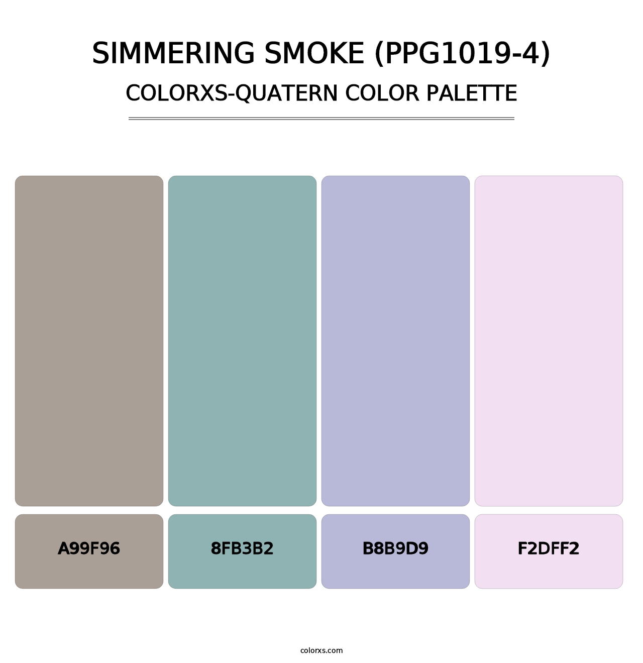 Simmering Smoke (PPG1019-4) - Colorxs Quatern Palette