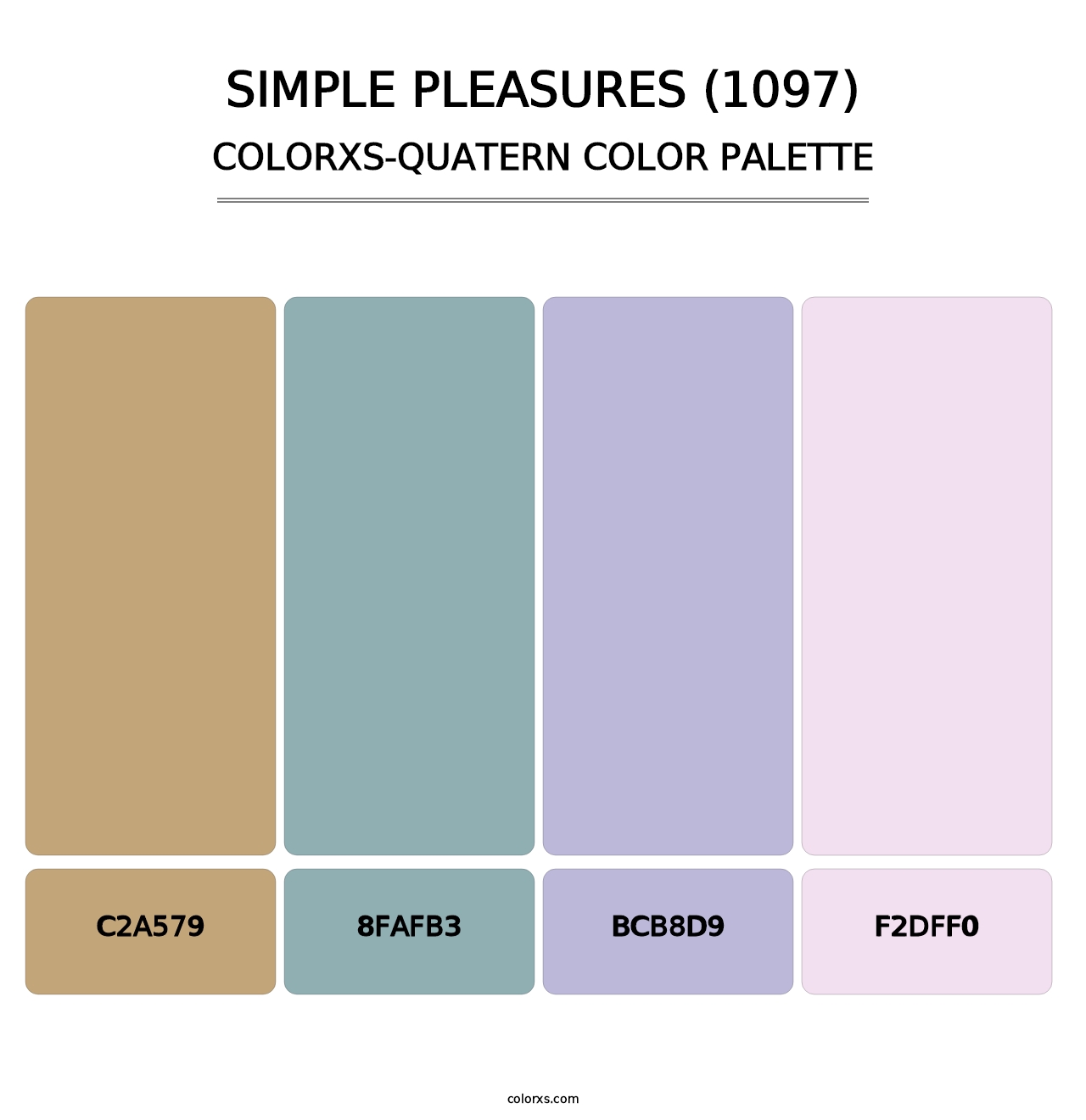 Simple Pleasures (1097) - Colorxs Quatern Palette