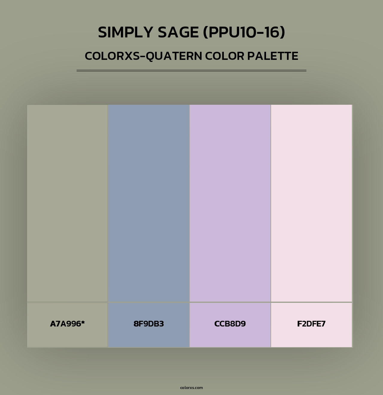 Simply Sage (PPU10-16) - Colorxs Quad Palette