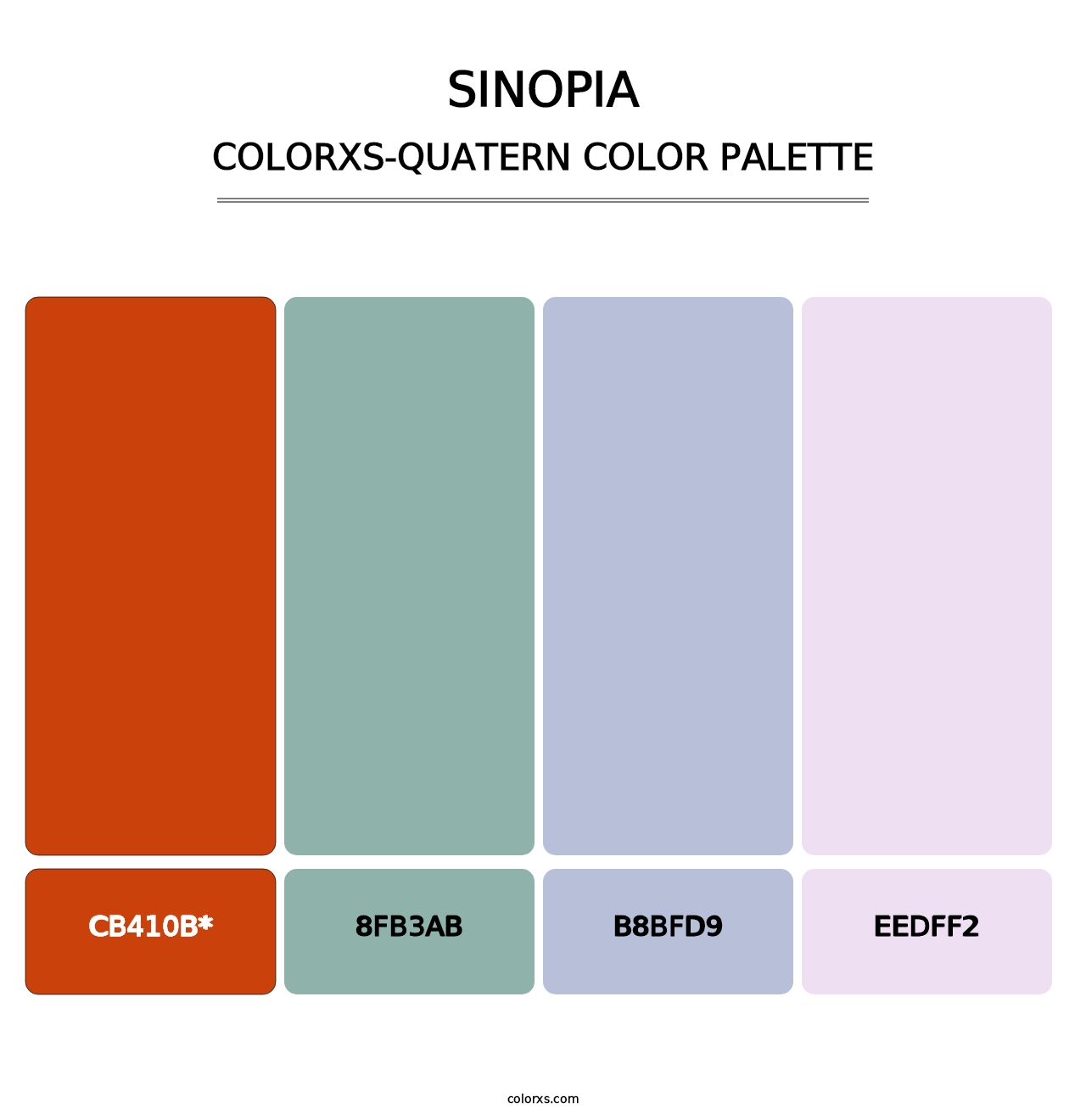 Sinopia - Colorxs Quatern Palette