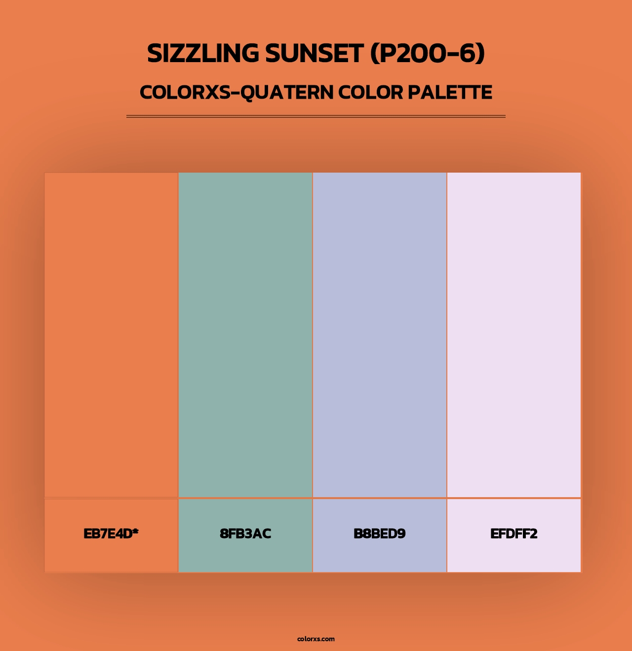 Sizzling Sunset (P200-6) - Colorxs Quad Palette