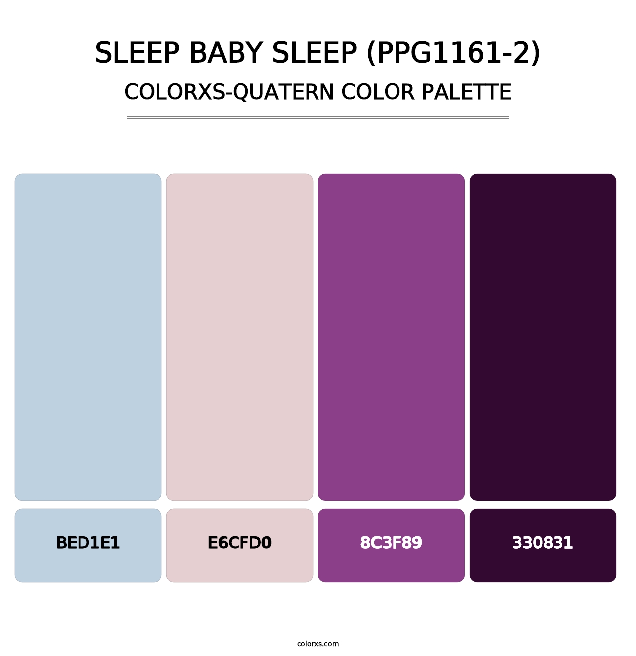 Sleep Baby Sleep (PPG1161-2) - Colorxs Quatern Palette