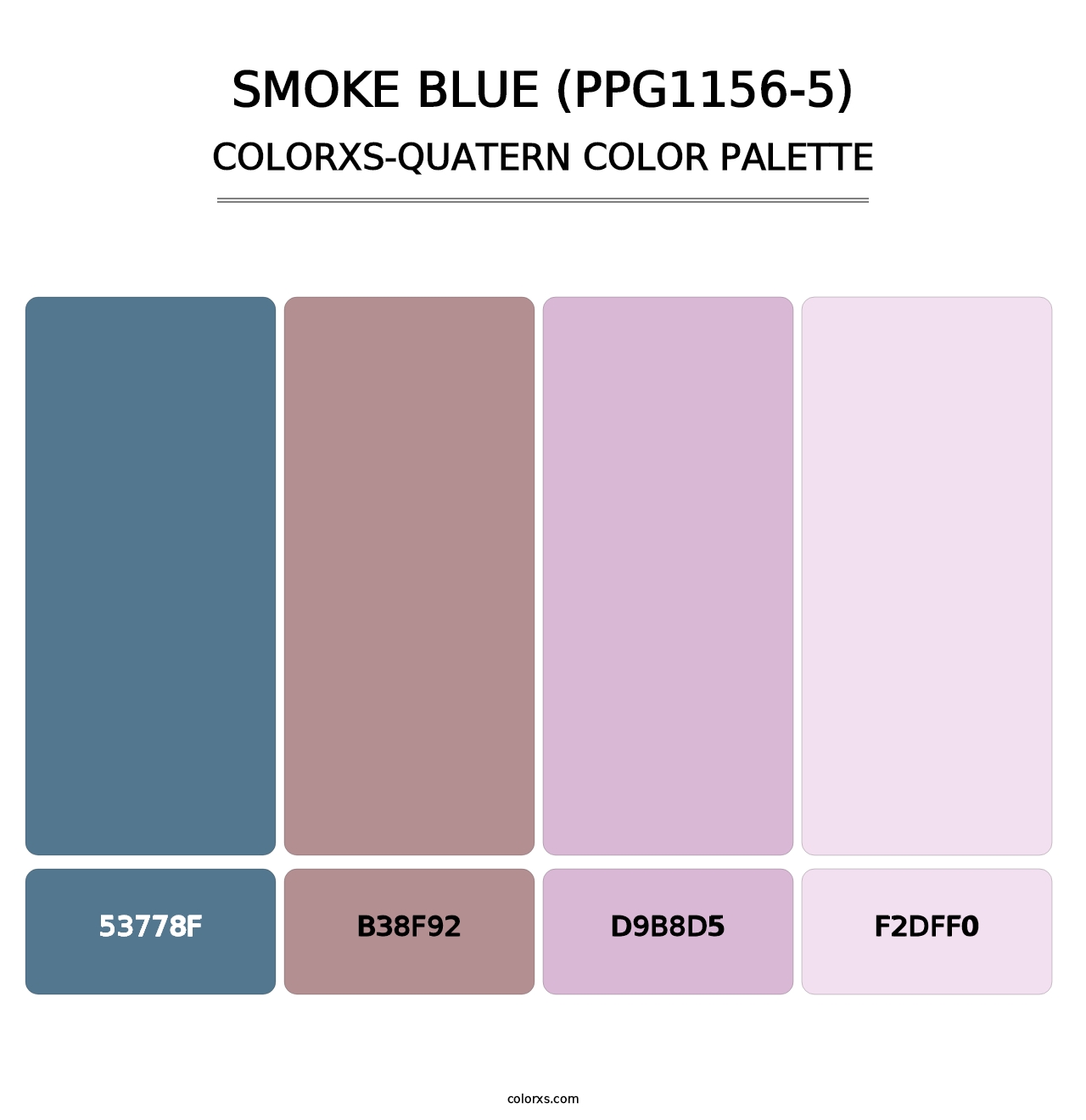 Smoke Blue (PPG1156-5) - Colorxs Quatern Palette