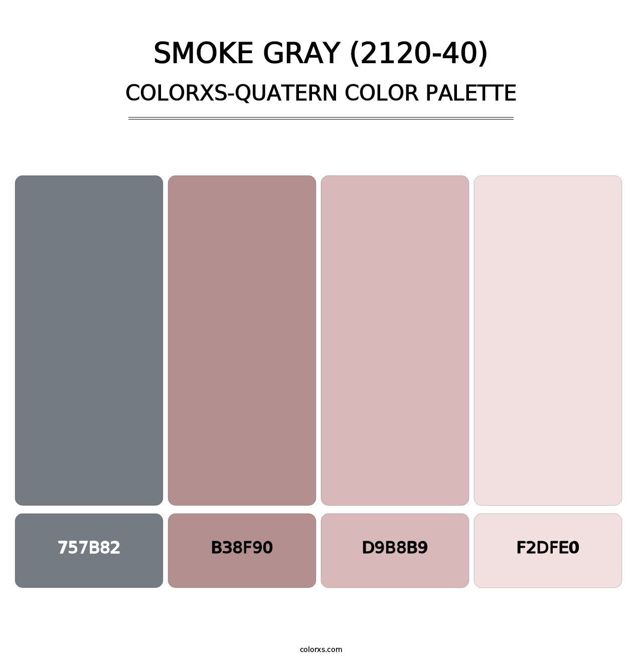 Smoke Gray (2120-40) - Colorxs Quatern Palette