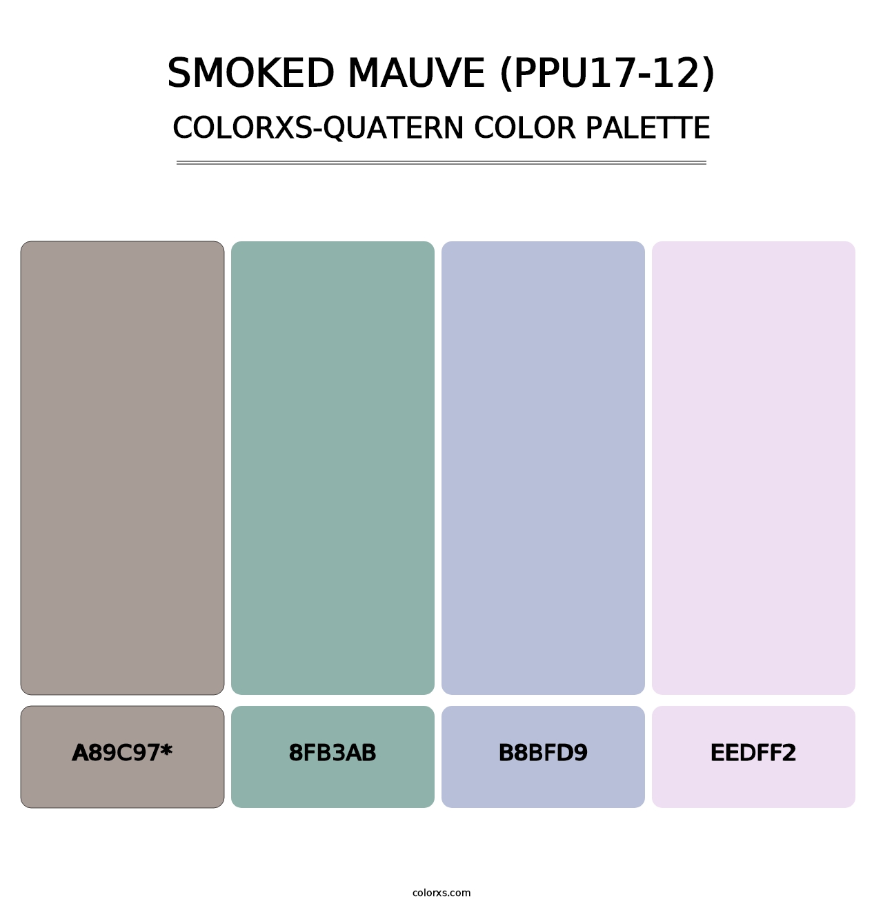 Smoked Mauve (PPU17-12) - Colorxs Quatern Palette