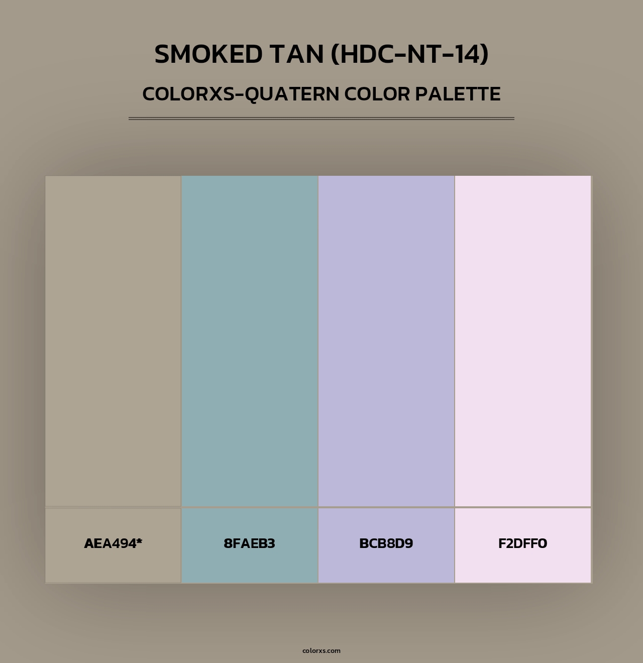 Smoked Tan (HDC-NT-14) - Colorxs Quad Palette