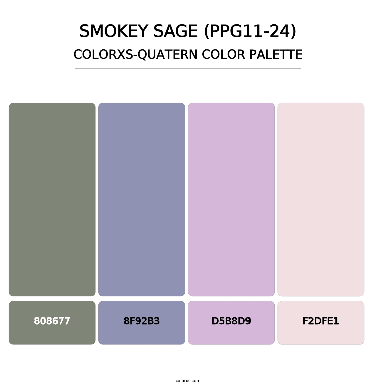 Smokey Sage (PPG11-24) - Colorxs Quatern Palette