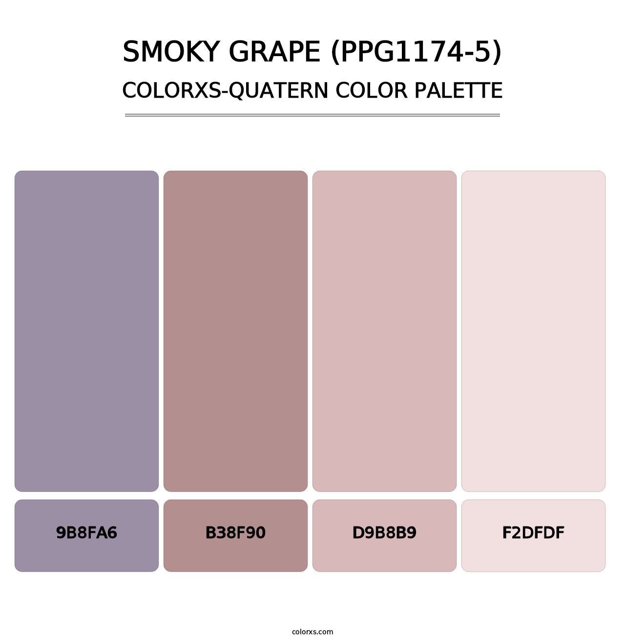 Smoky Grape (PPG1174-5) - Colorxs Quatern Palette