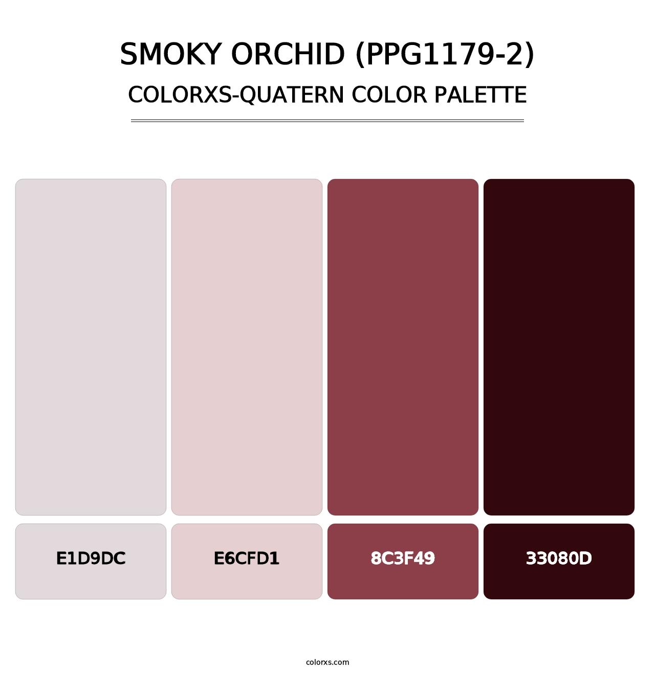 Smoky Orchid (PPG1179-2) - Colorxs Quatern Palette