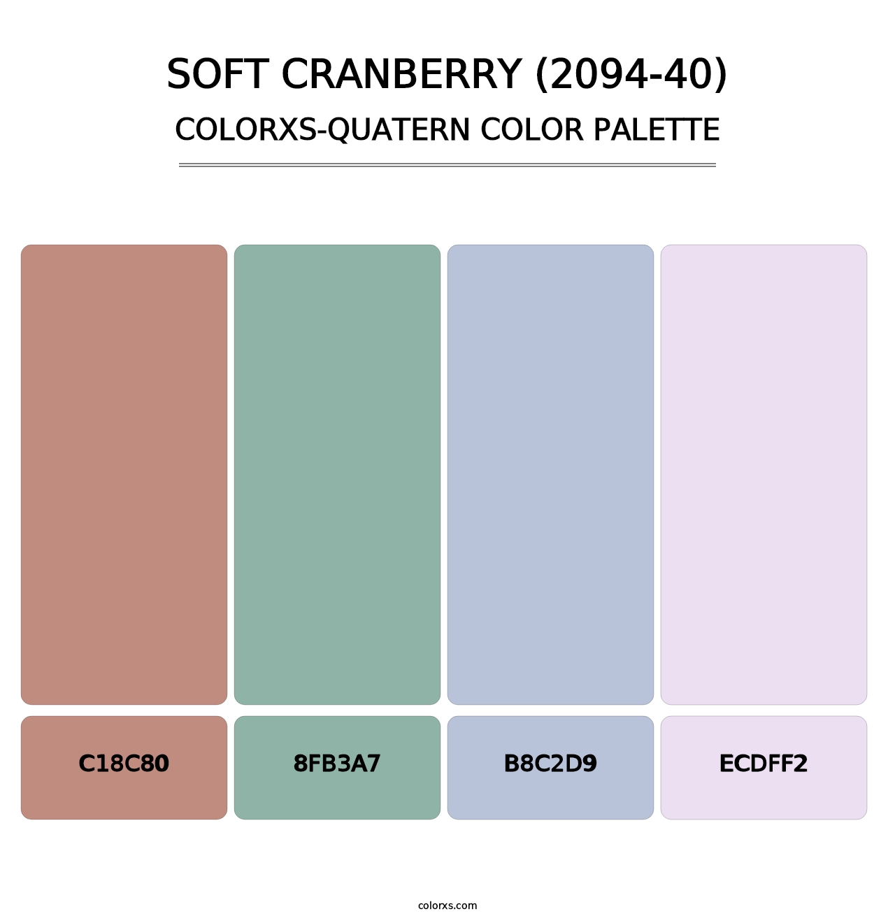 Soft Cranberry (2094-40) - Colorxs Quatern Palette