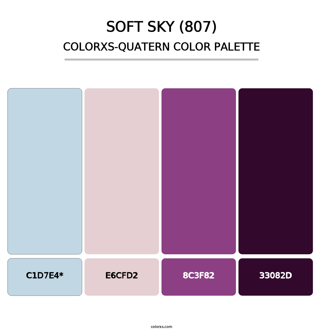 Soft Sky (807) - Colorxs Quatern Palette