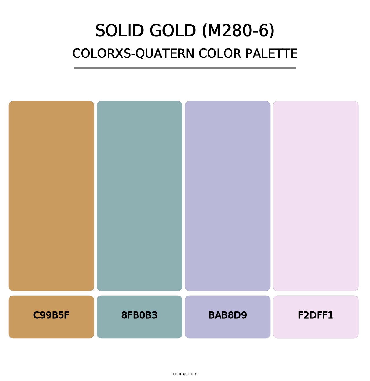 Solid Gold (M280-6) - Colorxs Quatern Palette