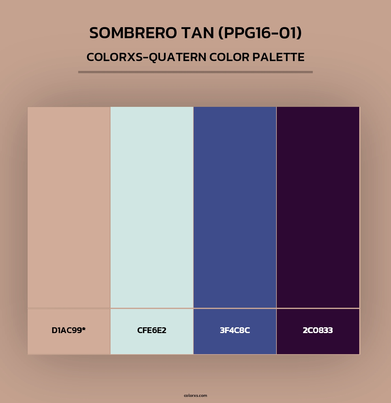 Sombrero Tan (PPG16-01) - Colorxs Quad Palette