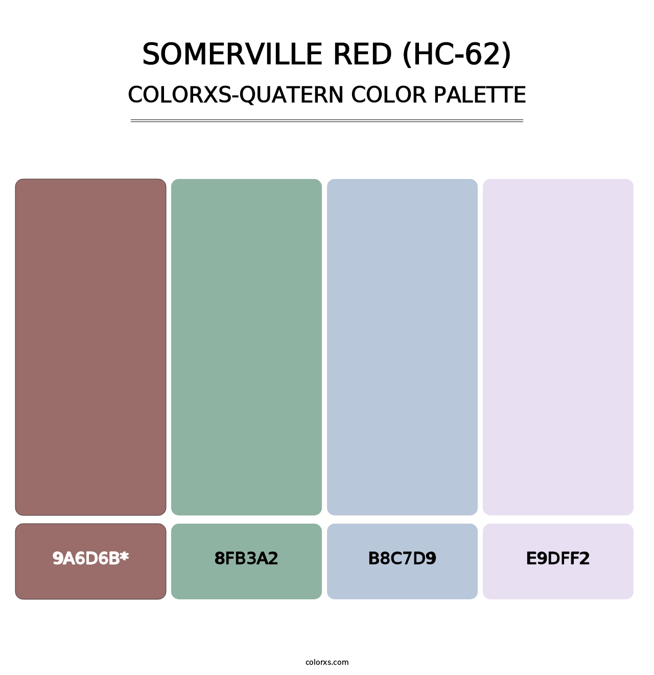 Somerville Red (HC-62) - Colorxs Quatern Palette