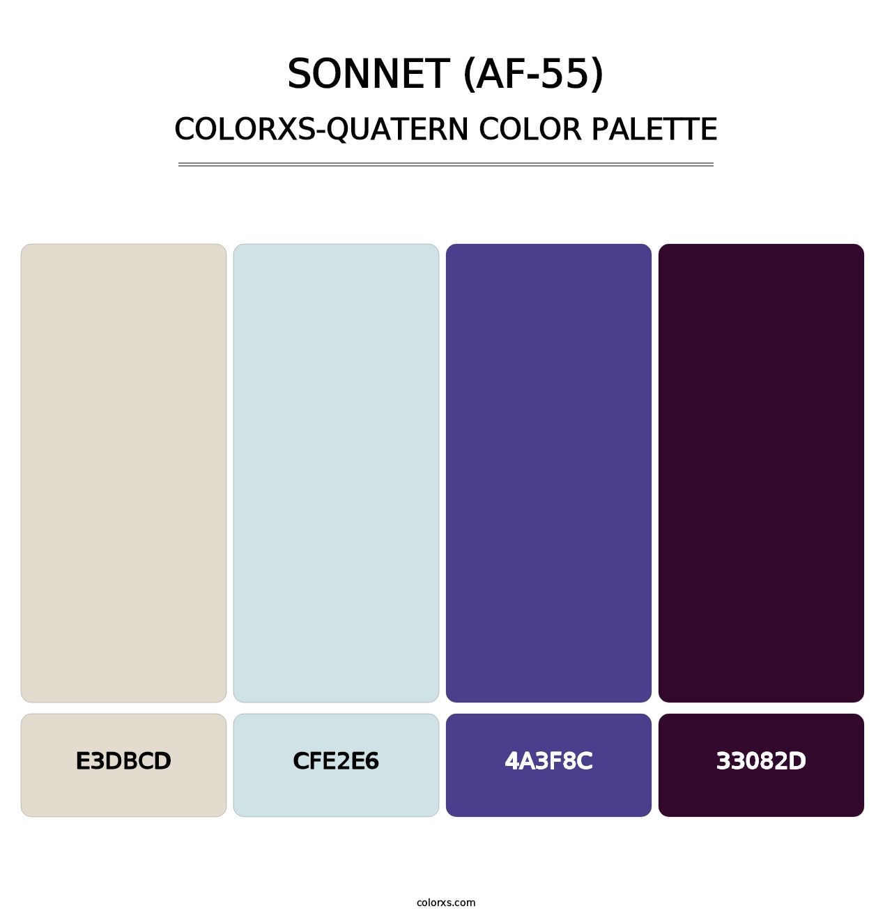 Sonnet (AF-55) - Colorxs Quatern Palette