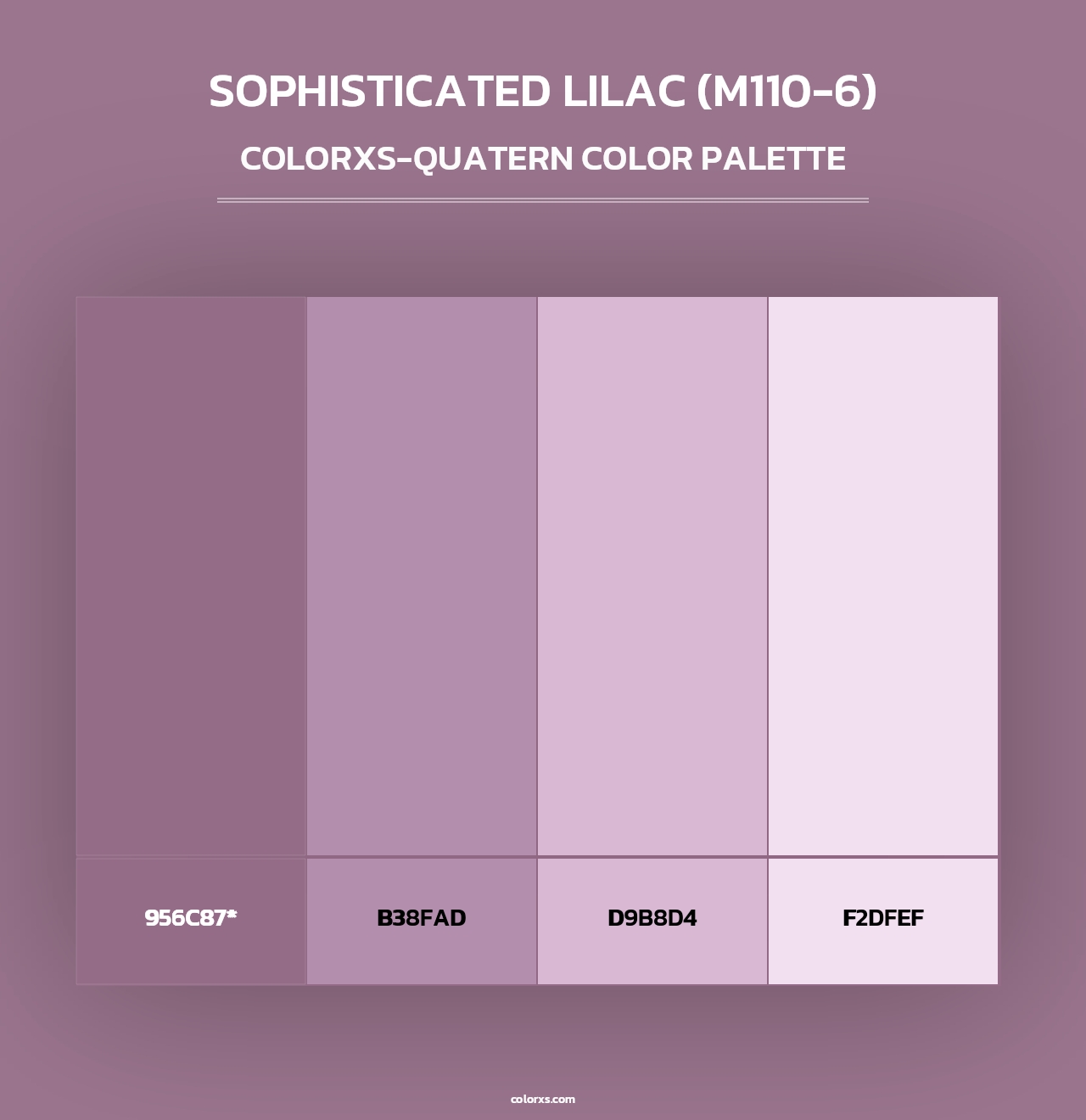 Sophisticated Lilac (M110-6) - Colorxs Quad Palette