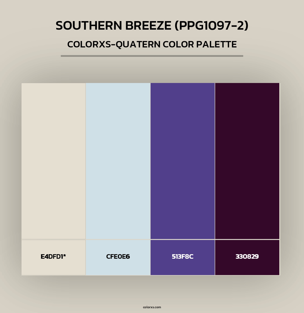 Southern Breeze (PPG1097-2) - Colorxs Quad Palette